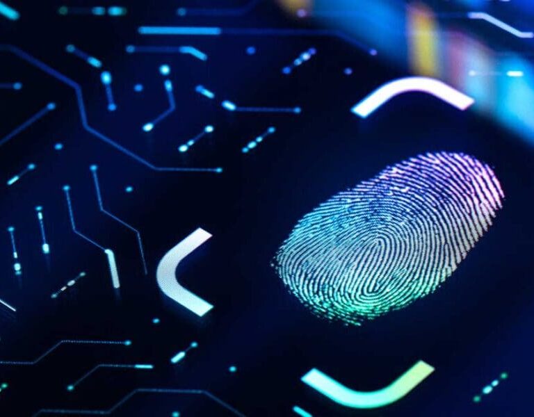 blue digital fingerprint