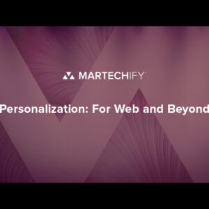 Personalization: For Web and Beyond