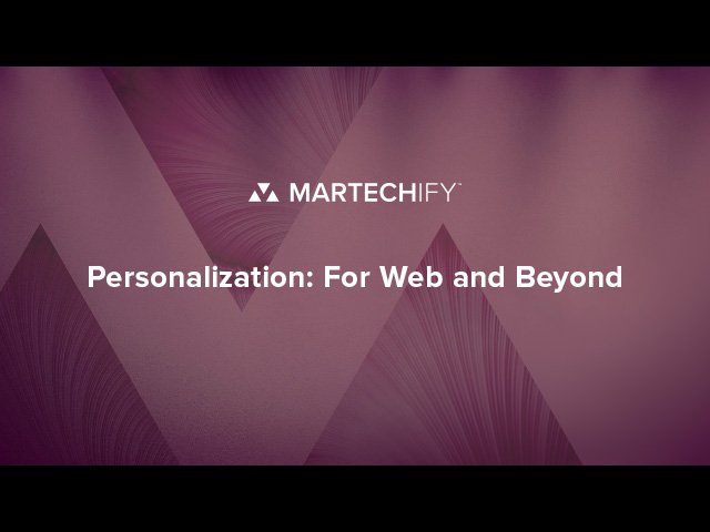 Personalization: For Web and Beyond