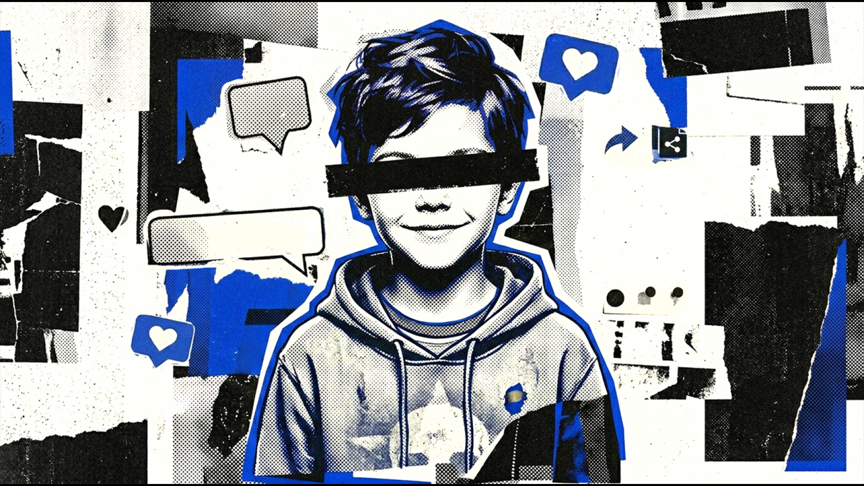 Kid with face redacted